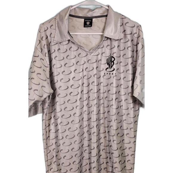 Warner Bros Studio Store Other - Vintage 1997 Warner Bros Studio Store Sport Polo Shirt Mens Medium Silver Grey
